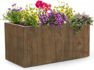 blumfeldt Timberflor kvetináč, voľný výber miesta, bez otvoru na odtok vody, sklolaminát, stabilný, vnútorný/vonkajší, vzhľad dreva, 80 x 40 x 40 cm (ŠxVxH), hnedý blumfeldt Timberflor kvetináč, voľný výber miesta, bez otvoru na odtok vody, sklolaminát, stabilný, vnútorný/vonkajší, vzhľad dreva, 80 x 40 x 40 cm (ŠxVxH), hnedý