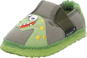 NANGA NESSI Kinder Hausschuh kleiner Dinosaurier khaki Gr.23-35 EUR 28