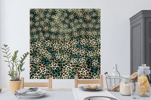 Wandtattoo Wandsticker Wandaufkleber Leopardenmuster - Muster - Wild 120x120 cm Selbstklebend und Repositionierbar