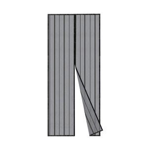 Sekey 115x215 cm Magnet Fliegengitter Tür Vorhang für Holz, Eisen, Aluminium Türen und Balkon. Einfache Installation Schwarz