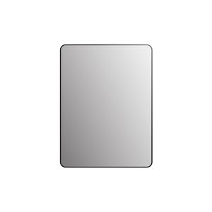 Talos Picasso Design Spiegel schwarz 60x80 cm - mit hochwertigem Aluminiumrahmen für zeitloses Ambiente - Perfekter Badezimmerspiegel und Wandspiegel
