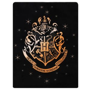 Schwarze Decke/Vliesdecke 120x150 cm HOGWART Harry Potter,