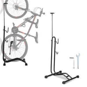 Fiqops 2 Stücke Fahrradständer Boden, 3 Funktionen zum waagerecht und senkrecht Einhängen oder Hineinstellen geeignet, 20 bis 27.5 Zoll Geeignet für Vorderrad oder Hinterrad