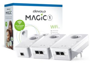 Devolo Magic 1 WiFi, 1200 Mbit/s, IEEE 802.11a, IEEE 802.11ac, IEEE 802.11b, IEEE 802.11g, IEEE 802.11n, IEEE 802.1p, IEEE 802.3,..., Gigabit Ethernet, 10,100,1000 Mbit/s, 10BASE-T, 100BASE-TX, 1000BASE-T, Wi-Fi 5 (802.11ac)
