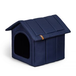Rexproduct Home gemütliches Hundebett, Hundehütte im modernen Stil, Farbe Dunkelblau, Größe XXL (55x60x60cm)