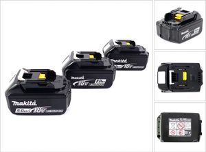 Makita BL 1850 B 18 V - 5,0 Ah Li-Ion Akku 3er Pack