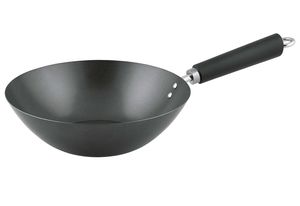 Ken Hom Excellence nepriľnavý mini wok z uhlíkovej ocele čierny 20 cm