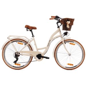 Goetze Citybike Mood 26 Zoll 6 Gang Tiefeinsteiger Retro Damenfahrrad mit Korb Goetze Citybike Mood 26 Zoll 6 Gang Tiefeinsteiger Retro Damenfahrrad mit Korb