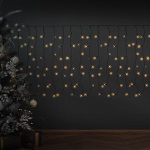 Lichtervorhang 189 LED Lichternetz Lichterkette warm-weiß 200x70cm