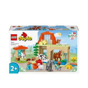 LEGO DUPLO Town Tierpflege auf dem Bauernhof Spielzeug für Kinder ab 2 Jahre, mit Bauernhoftiere-Figuren für Rollenspiele, darunter Pferd, Kuh und Schaf, Lernspielzeug für Mädchen und Jungen 10416