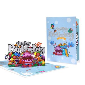 Happy Birthday Karte, Pop up Geburtstagskarte, 3d Pop Up Karte, 3D Geburtstagsgrusskarte fuer Kinder Frauen Mama Papa Frau Mann Geschaeft