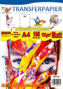 100 Blatt Din A4 GIC Sublimationspapier / Thermo-Transferpapier Für Sublimationsdruck - SPP510