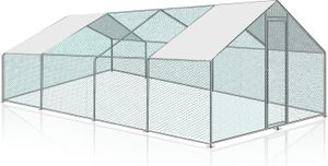 Kurník 3x8x2m Kurník pro kuřata Kurník pro malá zvířata Volný výběh pro malá zvířata Voliéra Volný výběh pro kuřata Klec pro drůbež Pozinkovaný