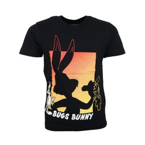 Looney Toons Bugs Bunny Kinder Jugend kurzarm T-Shirt – Schwarz / 158
