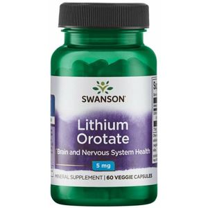 SWANSON Lithium Orotate (Lithium Orotate - Unterstützung für die neurologische Gesundheit) 60 Vegetarische Kapseln