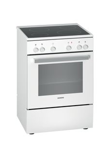 Siemens iQ100 HK5P00020, Voľne stojaci sporák, Biela, Otočné, Biela, Predné, 1,2 m