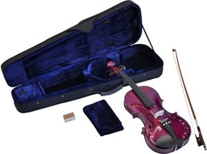 Steinbach 1/2 Geige im SET lila mit Blumendekor handgearbeitet