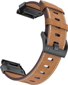 INF Originálny kožený remienok na hodinky Garmin Fenix 8/7X/7/6/5/965 Hnedá 26 mm