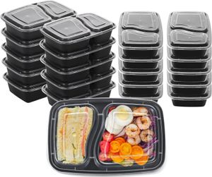 20er Pack Meal Prep Boxen, 2 Fach 1000ML Essensbox Wiederverwendbar BPA Frei Lunchbox mit Deckel Mikrowellengeschirr Spülmaschinenfest Luftdichter Dec 20er Pack Meal Prep Boxen, 2 Fach 1000ML Essensbox Wiederverwendbar BPA Frei Lunchbox mit Deckel Mikrowellengeschirr Spülmaschinenfest Luftdichter Dec