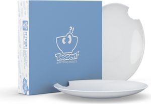 Fiftyeight Products Tiefe Teller 24cm 2er Set weiß mit Biss
