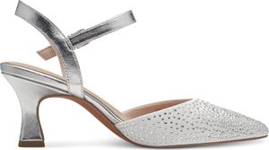 MARCO TOZZI Damen Slingpumps by GMK geschwungener Absatz Glitzer 2-89600-42, Größe:39 EU, Farbe:Beige MARCO TOZZI Damen Slingpumps by GMK geschwungener Absatz Glitzer 2-89600-42, Größe:39 EU, Farbe:Beige