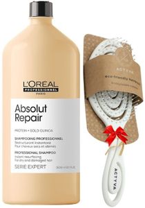 Loreal Absolut Repair Shampoo 1500ml + Biologische Haarbürste ALS GESCHENK