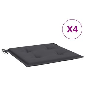 vidaXL Gartenstuhl-Kissen 4 Stk. Anthrazit 40x40x3 cm Oxford-Gewebe