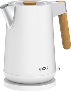 ECG RK 1768 Strix Timber White | Wasserkocher | 1,7 Liter | 2200 W | Weiß |