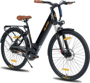 Hiland 26 Zoll Elektrofahrrad für Männer Frauen, 7.8Ah 36V Batterie Pendler E-Bike für Erwachsene mit 250W Motor,  Scheinwerfer und Gepäckträger