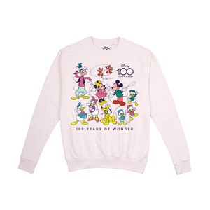 Mickey Mouse & Friends - "100 Years 90s Retro" Sweatshirt für Damen TV2283 (S) (Hellrosa)