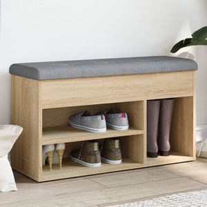 vidaXL Lavice na boty Sonoma dub 82x32x45,5 cm Materiál na bázi dřeva