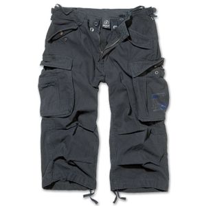 Brandit Shorts Industry Vintage 3/4 in Black-M