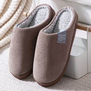 Hausschuhe Damen Plüsch hausschlappen, Warme Pantoffeln Damen Herren Slippers, Unisex Weiche hauslatschen für Herbst und Winter, kaffee, 42-43