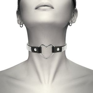 Coquette - Chic Desire Veganes Leder-Halsband Mit Herz