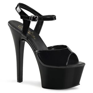 ASPIRE-609 Damen Sandale von Pleaser, Schwarz Glanz , EU 40, US 10