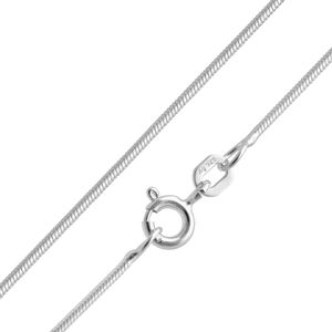 trendor 15685 Feine Schlangenkette 925 Silber Kette Damen 1,1 mm Halskette, 42 cm