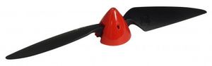 Roter Spinner 33 mm MIT Klappluftschraube 8x6"