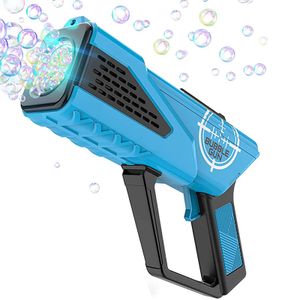 Seifenblasenmaschine Kinder, 8 Loch LED Lichter Seifenblasenpistole, Seifenblasen