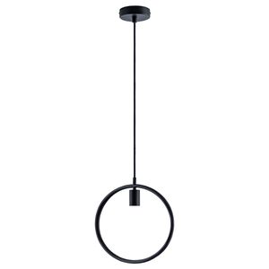 Pendelleuchte Hängelampe Esszimmer Rund Ring 1,5m Textilkabel Kürzbar E27 Farbe  Schwarz