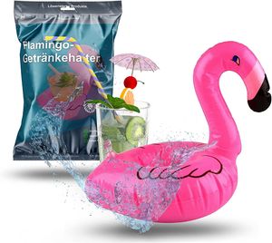3x nafukovací plávajúci držiak na nápoje Flamingo Air Mattress
