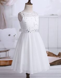 Mädchen Abendkleid Gr. 134-140 Cm Prinzessin Spitze Blumenmädchenkleid für Hochzeit Party Festliches Kleid