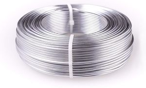 Aluminiumdraht 2 mm x 100 m (10x10 m), Silber