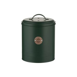 TYPHOON Kompostbehälter KüchenkomposterMüll grün Kohlenstoffstahl 2,5 l