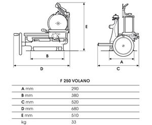 FAC Volano 250 rot mit Blumenrad - Aufschnittmaschine Schwungradmaschine FAC Volano 250 rot mit Blumenrad - Aufschnittmaschine Schwungradmaschine