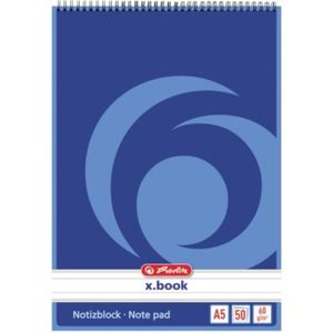 Herlitz Spiralnotizblock x.book DIN A5 50 Blatt liniert