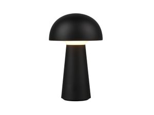 Reality Lennon LED stolná lampa 2W ⌀13,6cm čierna IP44 teplá biela dotyková