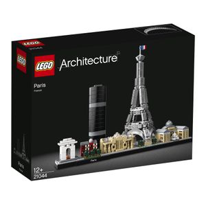 LEGO 21044 Architecture Paris, Modellbausatz mit Eiffelturm und Louvre-Modell