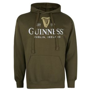 Guinness - Pánský svetr s kapucí "Harp" TV608 (M) (tmavě olivová)