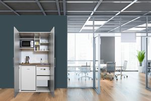respekta Schrankküche Küche Miniküche Küchenzeile Single Küchenblock Silber Grau respekta Schrankküche Küche Miniküche Küchenzeile Single Küchenblock Silber Grau