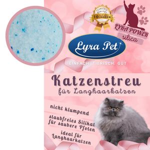12 x 5 Liter Lyra Pet® Lyra Power Silica Silikat Katzenstreu für Langhaarkatzen
